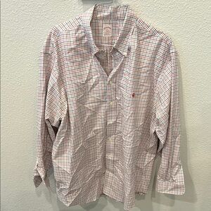 Brooks Brothers Red and White Casual Button Down Shirt